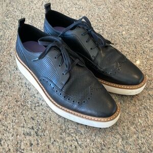 Original Grand Platform Wingtip Oxfords 9.5